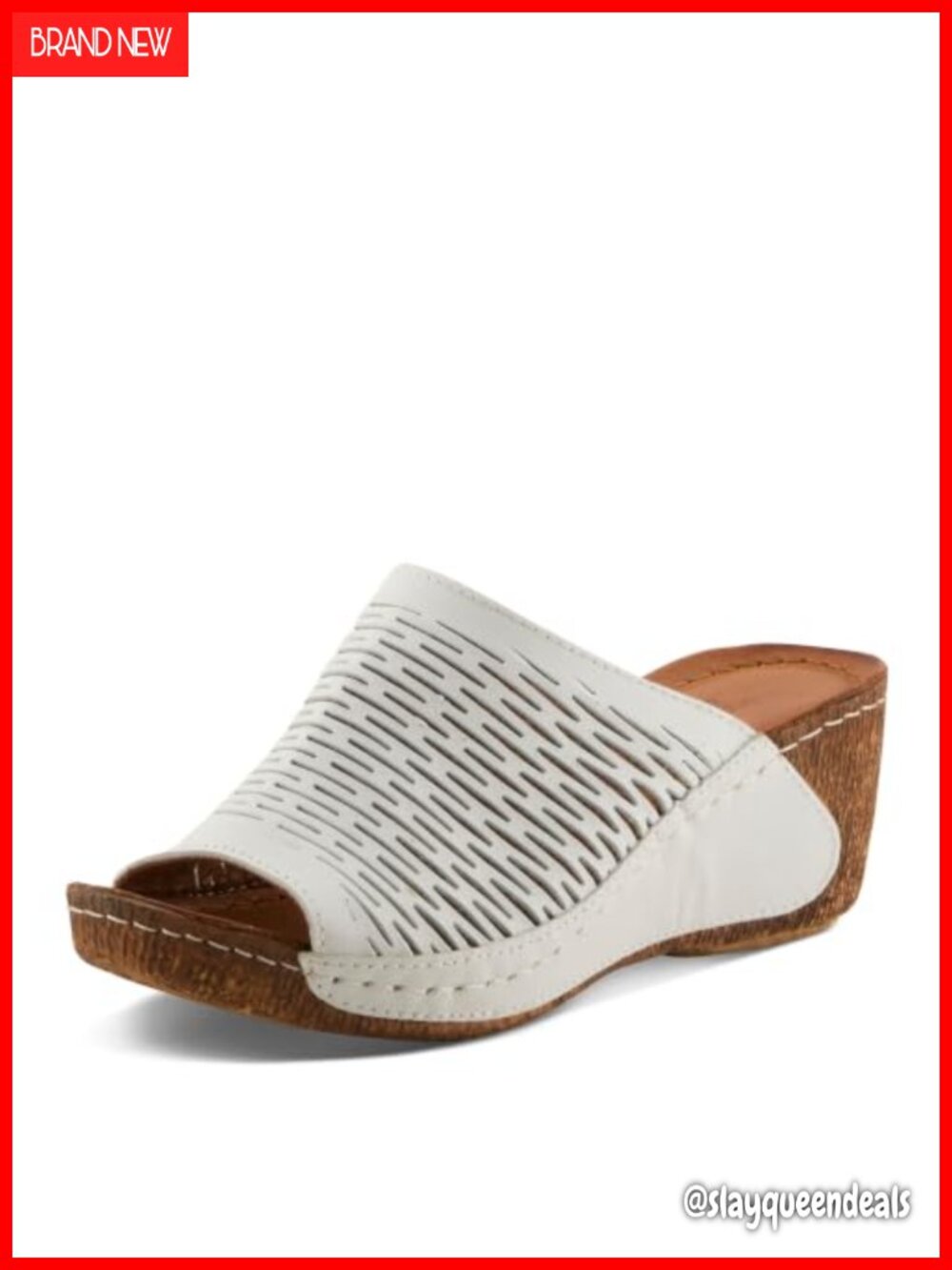 Spring Step Women's Cunacena Leather Wedge Slip On Sandals